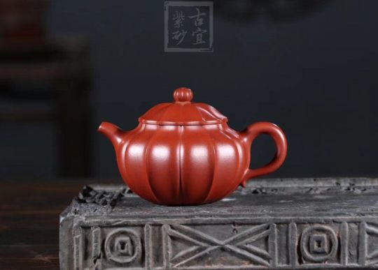 《葵蓮子》宜興大紅袍紫砂壺全純手工茗家葵蓮子紫砂茶壺